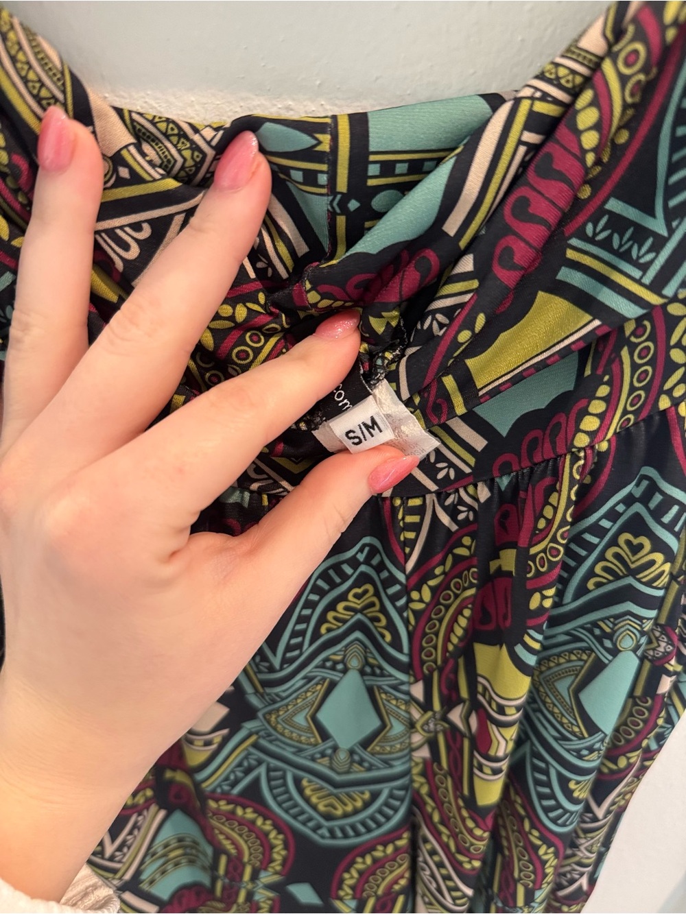 Onzie Boho Print Harem Pants in Teal & Burgundy - Picture 7 of 7